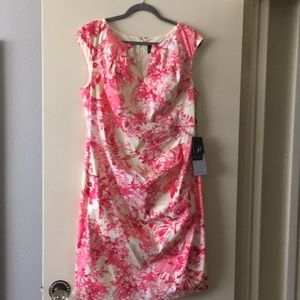 Adrianna Papell floral fitted dress